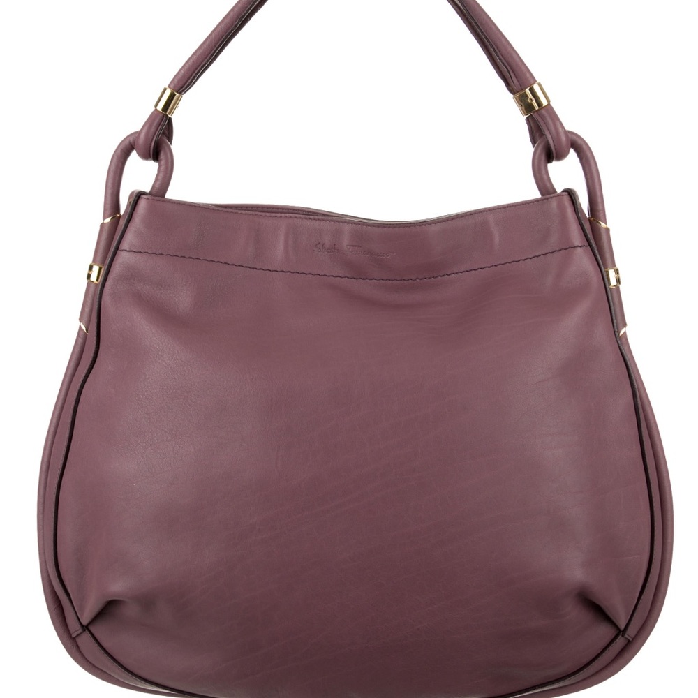 Salvatore Ferragamo Hobo Lavender Handbag Authentic Pristine Condition